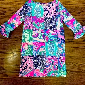 Lilly Pulitzer Girls Size 6-7 Ruffle Dress